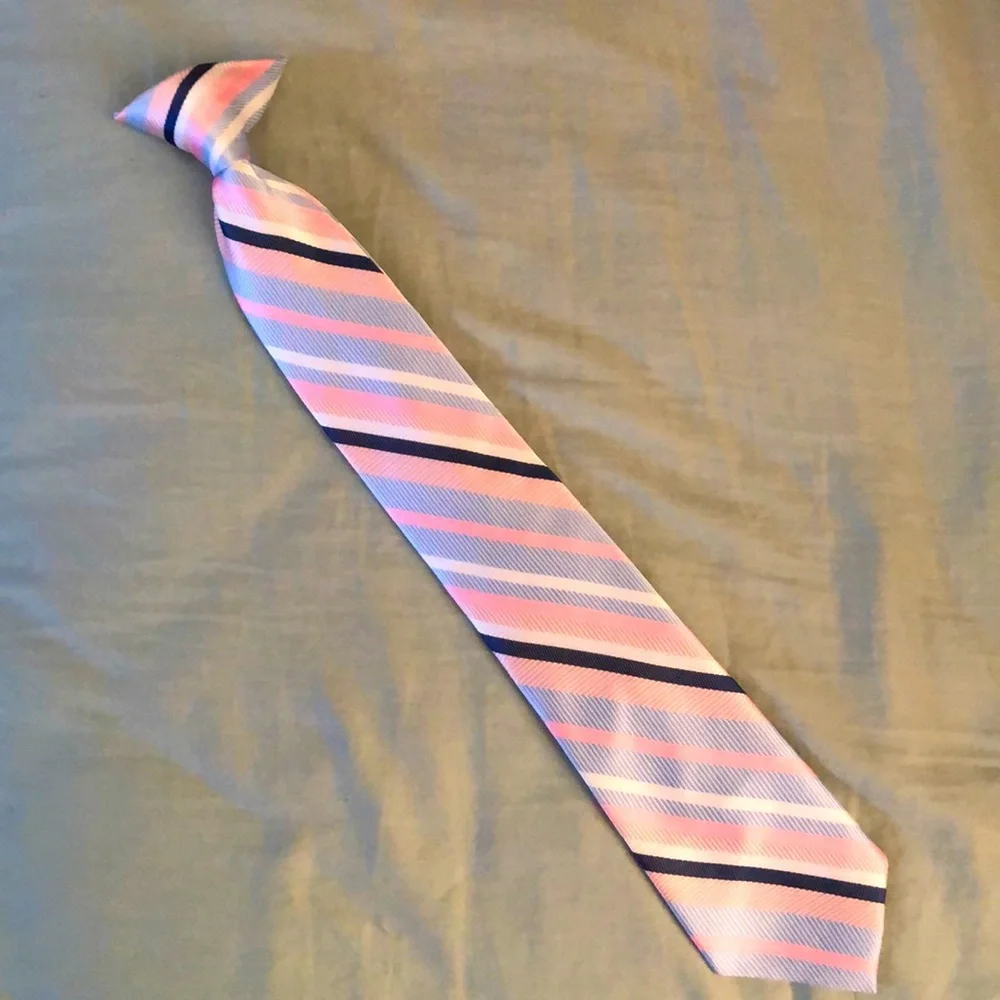 COPY - George clip tie (Boys) NWOT Blue/pink/lt.blueWhite